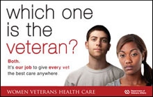 Thumbnail of Outreach Poster: Which one is the Veteran? Both. It's our job to give every Vet the best care anywhere.