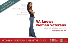 Thumbnail of VA Knows Women Veterans (Poster I).