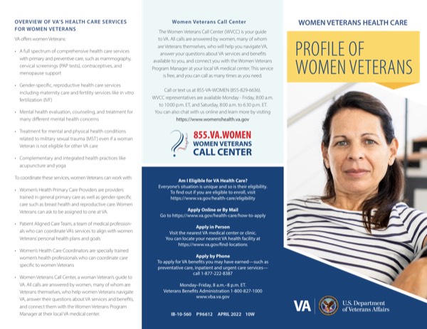 Brochures and Information - Women Veterans Health Care